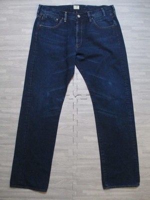 PS Paul Smith Jeans Herren W34R Blau Straight Leg Denim Dark Wash Freizeit Distress