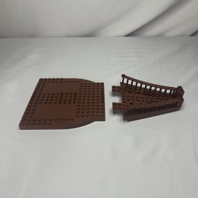 LEGO Lot of 2 - 47988 Boat Bow Top 14x12 & 48000 Deck Brick 16x16x1 - Red. Brown