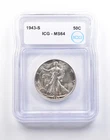 1943-S Walking Liberty Half Dollar MS64 ICG *5196