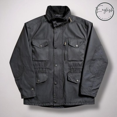 Barbour Sapper Wachsjacke Herren Medium Schwarz 