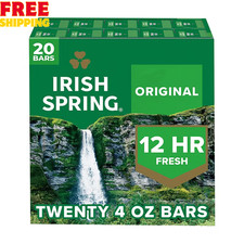 Irish Spring Original Clean Bar Soap for Men, 20 ct./4 oz. FREE SHIPPING
