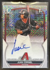 2023 Bowman Chrome Juan Corniel Auto Mojo HTA Choice /150 #CPA-JCL 1st