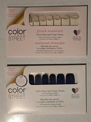 Color Street Nail Polish Strips New French Manicure and Midnight Shift **NEW 
