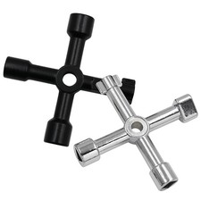 2 Pack 4 Way Sillcock Key Set, Heavy Duty Steel Water Spigot Faucet Key, Mu...