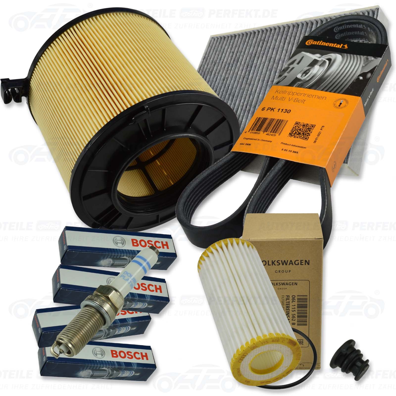 Inspektionskit Filter Satz Paket Xxl (Ak) Audi A4 8W A5 Q5 2,0 Tfsi Motorcode!-image