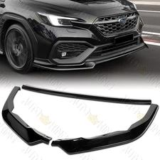 FIT 22-25 SUBARU WRX ST-STYLE PAINTED BLACK FRONT BUMPER LIP BODY KIT SPOILER
