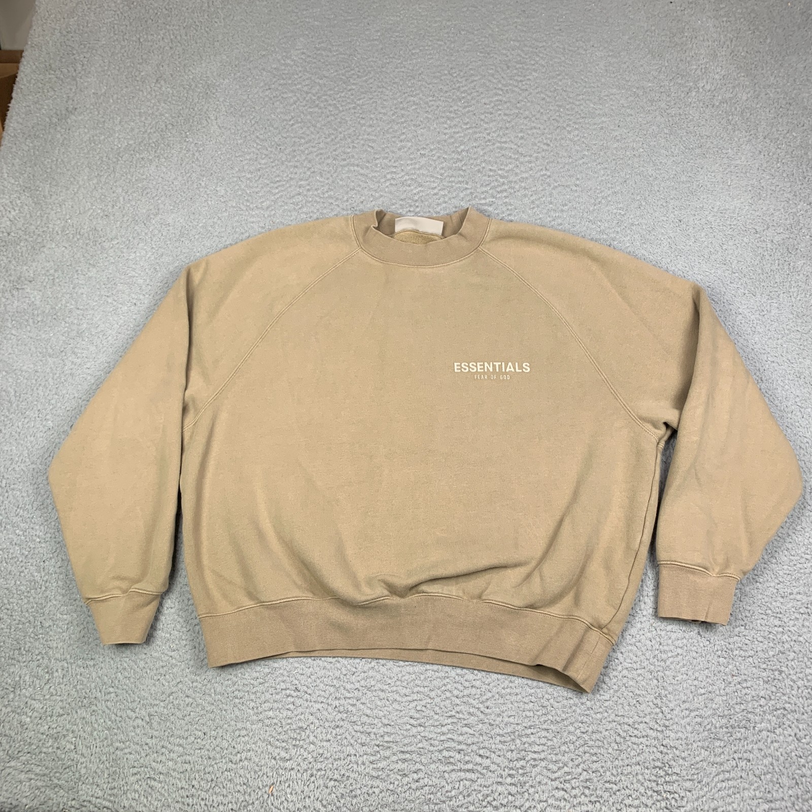 Fear of God Essentials Crewneck Sweatshirt Mens Size Small Tan