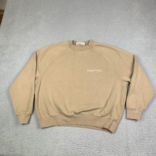 Fear of God Essentials Crewneck Sweatshirt Mens Size Small Tan