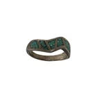 Vintage Navajo Sterling Silver & Inlaid Turquoise Size 6 Ring! 12