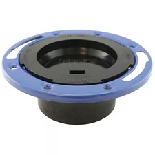 7 In. O.D. Plumbfit ABS Closet Toilet Flange W/Metal Ring  Knockout, Fits ove