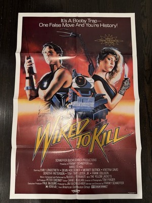 Movie Theater Cinema Poster vtg Lobby Card 1987 Wired To Kill Emily Longstreth