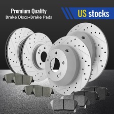 Front and Rear Brake Rotors & Pads for Kia Sorento Hyundai Santa Fe Sport 2.4L