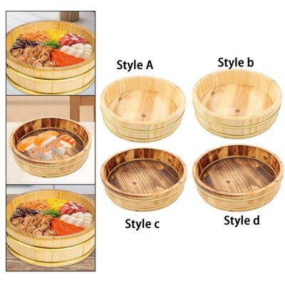 Sushi Eimer, Reis-Mischwanne, Mehrweg-Holzbehälter, Dessertbehälter, Fass,