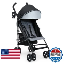 Jeep AdventureGlyde Stroller by Delta Children - Lightweight, Compact, Black/Gre
