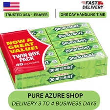 WRIGLEY'S DOUBLEMINT Gum, 5 stick pack (40 Packs)
