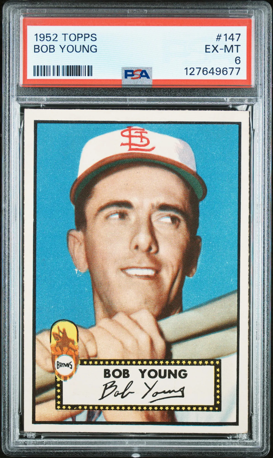 1952 Topps #147 Bob Young PSA 6 Excellent-Mint!!