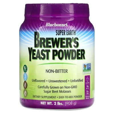2 X Bluebonnet Nutrition, Super Earth Brewer's Yeast, Unflavored, 2 -Worldwide