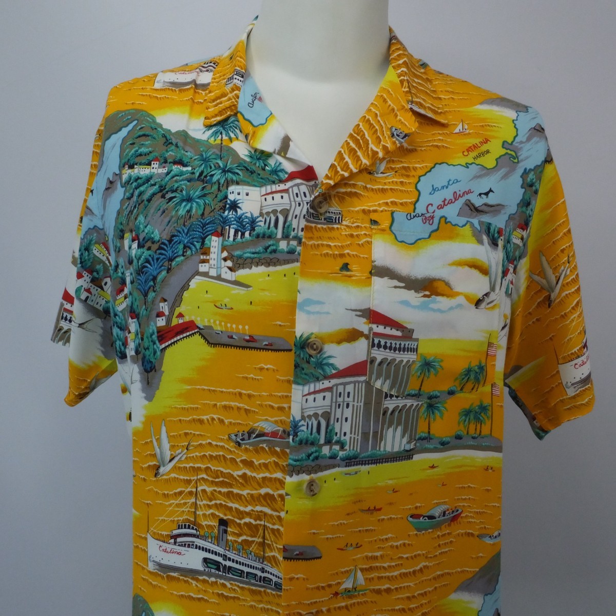 Vintage Ocean Pacific Shirt Mens Medium Santa Catalina Island