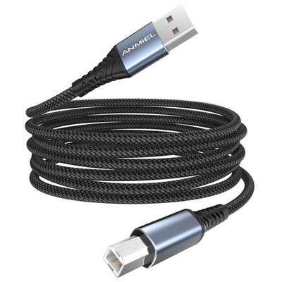 3m USB-Druckerkabel mit Nylonummantelung Kompatibel mit Druckern
