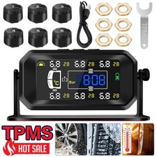 Solar Car Rv Truck Tpms Tire Pressure Monitoring System 6 External Sensors