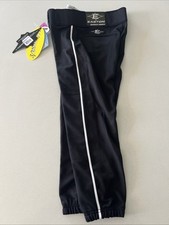 Easton Adult Women's Sz S Pro Piped Fastpitch Softball Pants Black White New Tag
