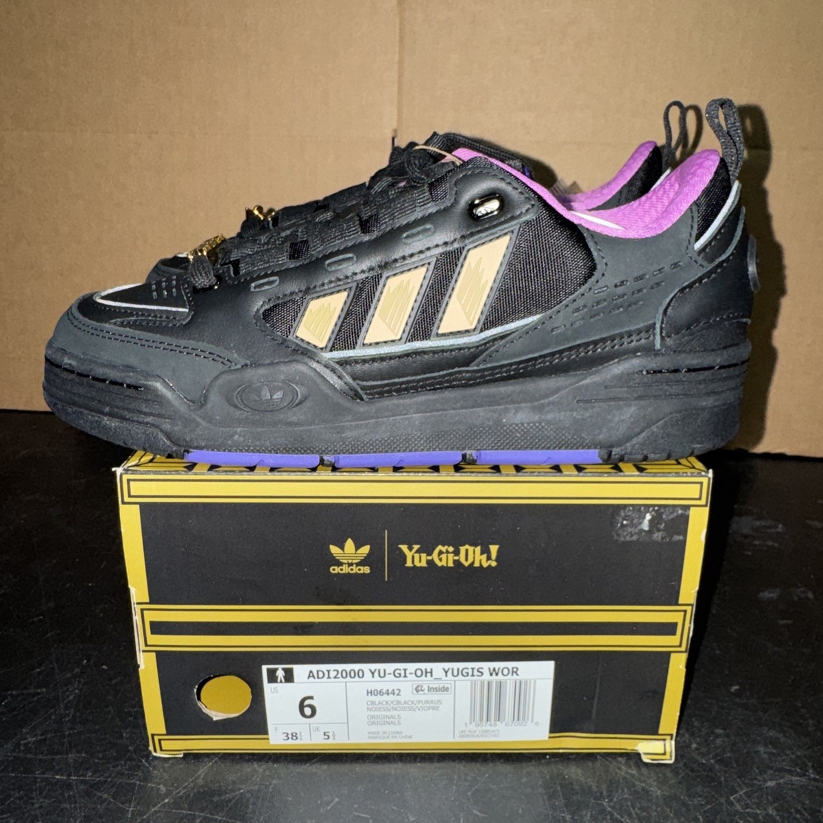 Yu-Gi-Oh! x Adidas Men's 6 w/Golden Hang Tag, Extra Laces NO CARD