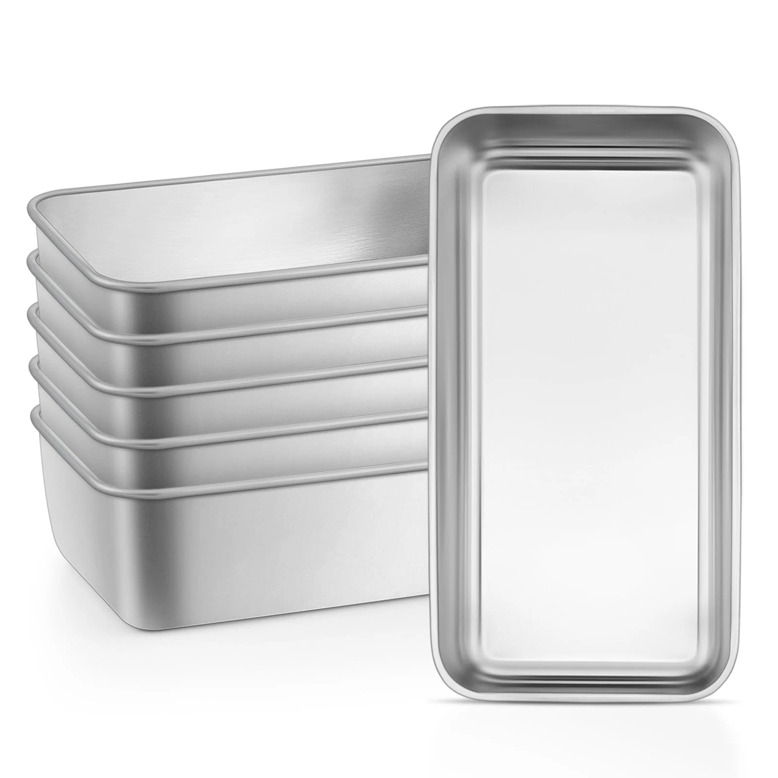 6 Pack Loaf Pans for Baking Bread, 9x5IN Stainless Steel Loaf Pans for Homema...