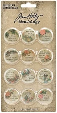 Idea-Ology Quote Flair Buttons 12/Pkg