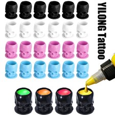 200-1000Pcs Professional Skull Tattoo Ink Cups With Stable Base Anti Slip Design