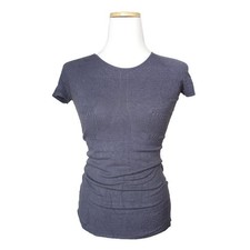 CHANEL Charcoal Gray Knit T-Shirt 44 115158389