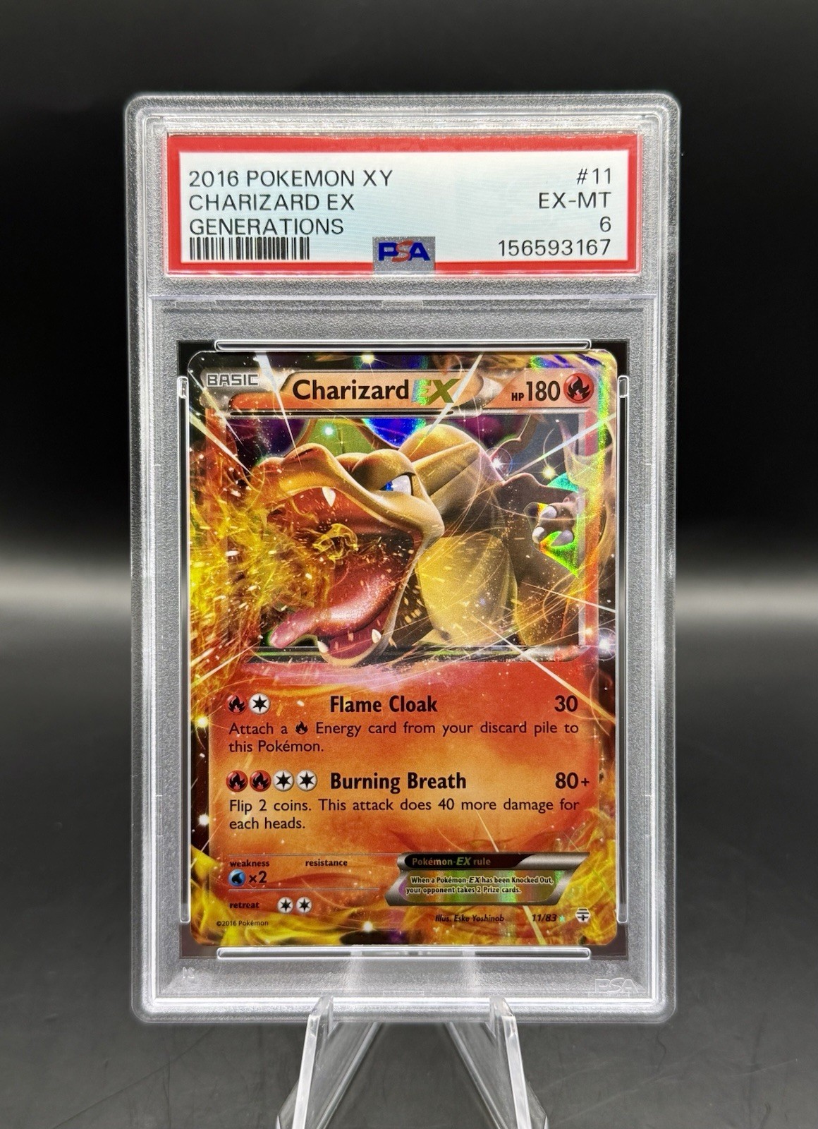PSA 6 Charizard EX 11/83 Pokemon Generations 2016 English