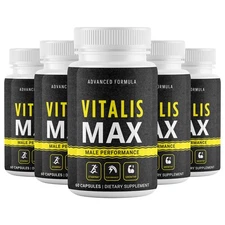 (5 Pack) Vitalis Max Pills for Men to Boost Male Health Performance & Vitality