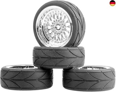 KEEDA RC Auto 64mm Gummireifen & 52mm/2,05 Zoll Kunststoff Felgen Räder für 