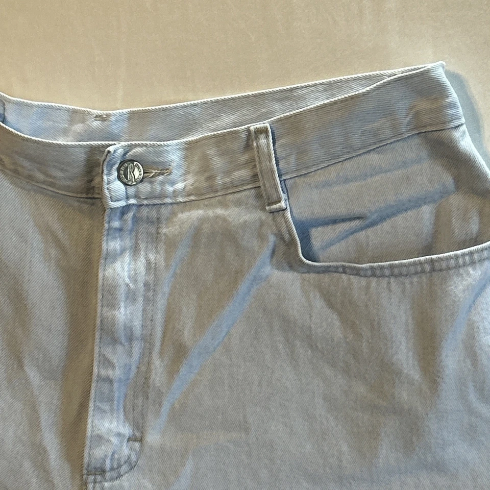 Pantalones Cortos Vintage Granola Niñas Jinetes Blanco Lavado Puños Talla 18 Denim Foto 3 de 4