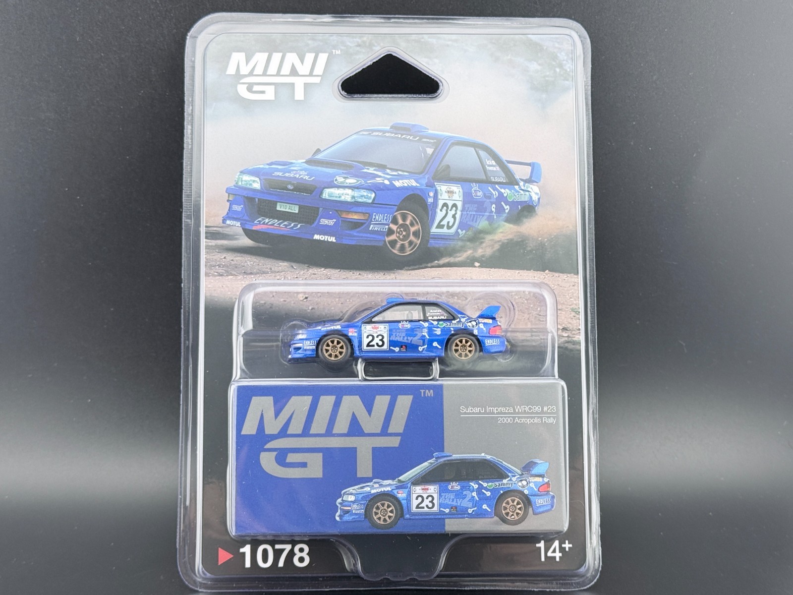 Mini GT Subaru Impreza WRC99 #23 2000 Acropolis Rally #1078 