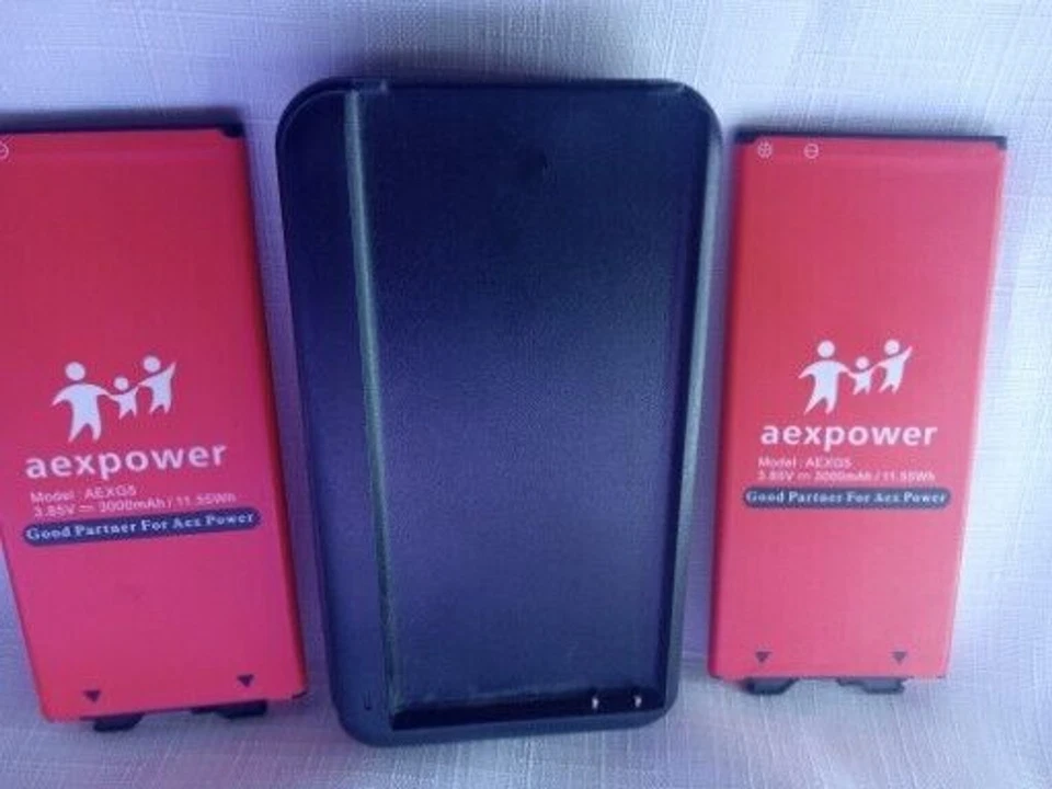 Batería LG G5, AexPower 2x 3000mAh Batería de repuesto con cargador de pared Foto 4 de 4