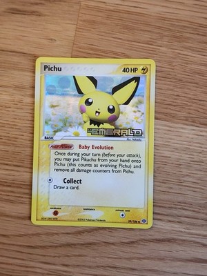 Pokémon TCG Pichu 59/106 EX Emerald Stamped Reverse Holo NM