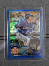 2023 Topps Chrome - Rookie Autographs Drew Waters Blue Refractor /150 (AU, RC)