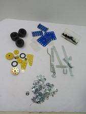 Vtg Meccano Erector Set SPARE PARTS LOT ONLY Wheels Screws Gears France GUC