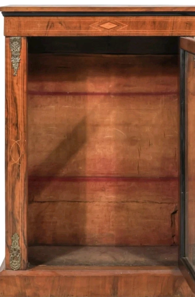 Vitrina francesa de madera y vidrio del siglo XIX Foto 3 de 4