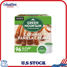 Caramel Vanilla Cream Coffee K Cup Pods Light Roast 96 Count