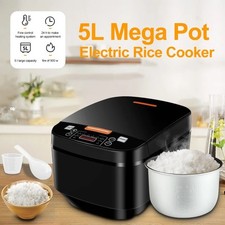 Large 5L Electric Rice Cooker Multi Cooker Non Stick Pot Automatic Keep Warm-UK