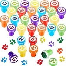Paw Print Stampers for Kids Classroom Supplies 2 Dozen Assorted Colors