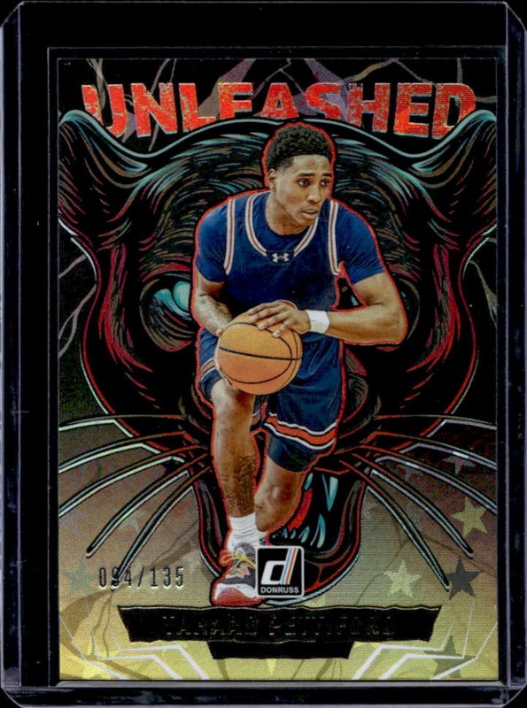 2025-26 Panini Donruss Tahaad Pettiford Unleashed Stars Rookie RC #/135 Tigers