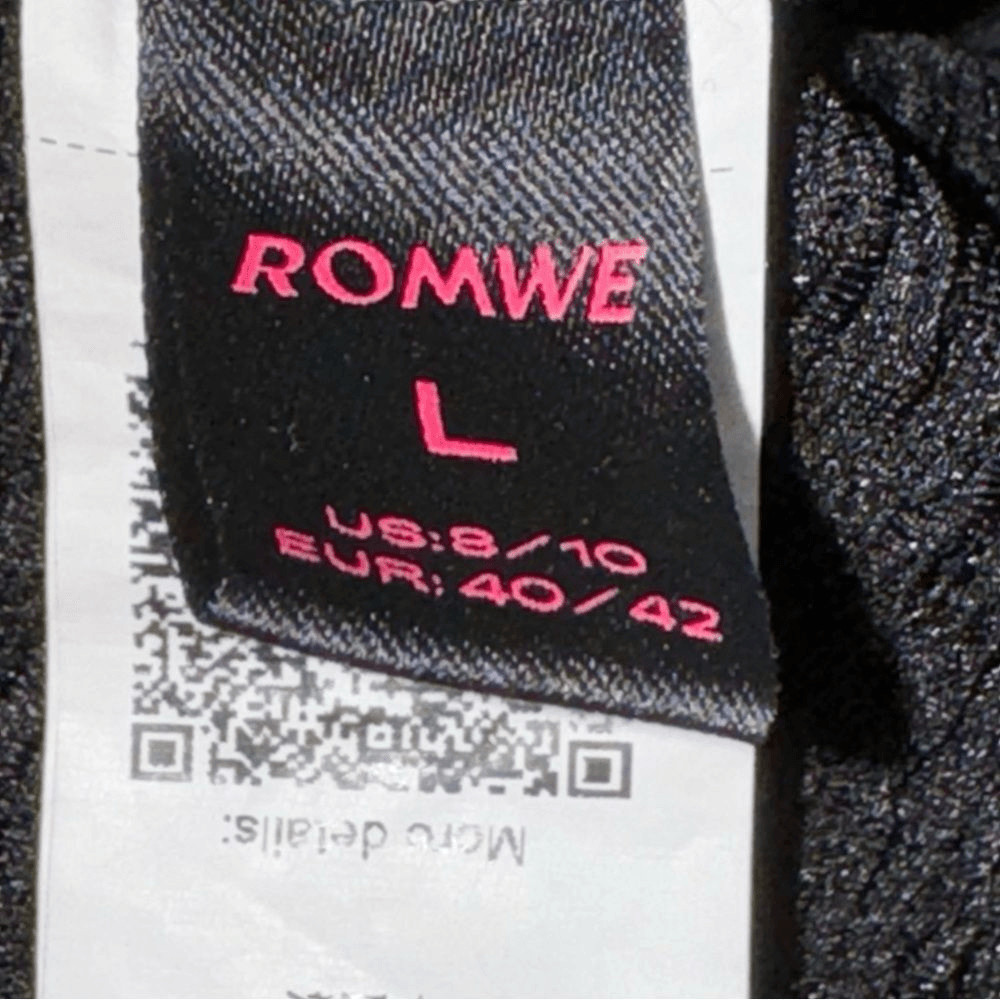 Solid Black Button Down Wide Sleeve Blouse Deep V… - image 9