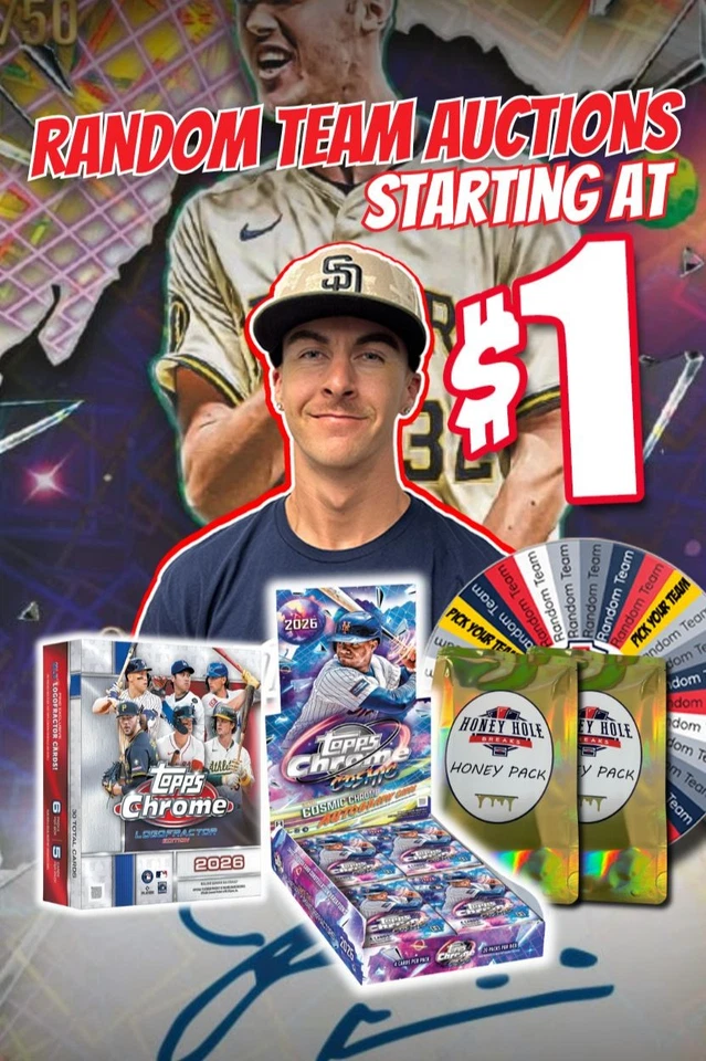 BASEBALL Mixers, 2026 TOPPS CHROME COSMIC & Honey Packs Starting at $1