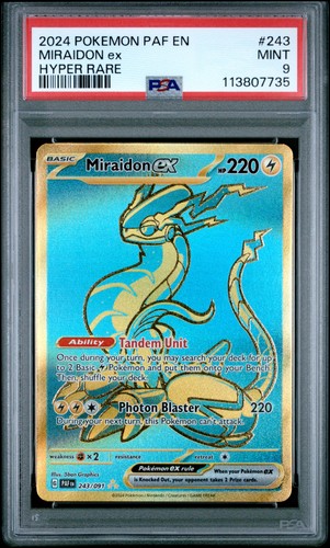 Miraidon ex graded PSA 9 for sale on eBay