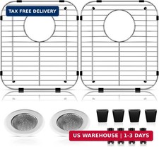 ARLBA 2 Pack 304 Stainless Steel Sink Protectors for Kitchen Sink Grid Protector