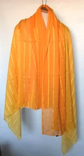 Lady Juliet Rectangle  scarf Wrap Orange Yelloy Ombre