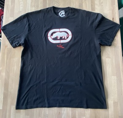 Vintage Ecko Unltd. Classic White Rhino 3D Felt Hip Hop T-Shirt Men's XXL